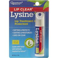 Quantum Lip Clear Lysine + Lip Treatment & Protectant SPF 21, 0.17 oz (Pack of 12)