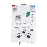 Water Heater Propane LPG Gas 6L Tankless Water Heater 0.02-0.8MPa Portable Outdoor Tankless Propane Water Heater Hot Water Boiler,Easy to Install,Instant Hot,10KW Upgrade Type Bathroom Shower Kit