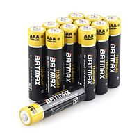 Batmax 12 Packs 1.2V AAA Rechargeable Batteries Ni-MH 1100mAh