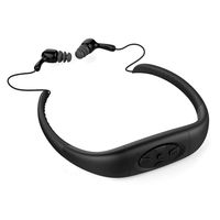 Vacio Waterproof MP3 Headphone, 8GB Sport IPX8 MP3 Music Player Underwater Sports Neckband with FM Radio Stereo Ultra-light Earphone 6-8 Hrs Playtime for Running Riding Walking-Black
