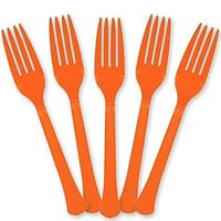 Extra Heavy Weight Plastic Forks | 20ct (Orange Peel)