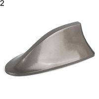 Grebest Car Shark Fin Antenna External Modified Antenna Car Exterior Roof Shark Fin Adhesive Sticker Antenna FM/AM Signal Radio Aerial - Grey
