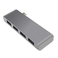 USB C Hub, Tekace Type C Hub to USB 3.0 Adapter Aluminium with 4 USB Ports More Type C Device Laptop (Grey)