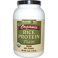 NutriBiotic, Organic Rice Protein Plain, 3 lb (1.36 kg)