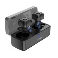 NENRENT Q6 TWS Bluetooth Earbuds, Bluetooth V5.0 True Wireless Bluetooth Headset Headphone Earphone with 600mAh Charging Dock Hands-Free Calls for iPhone iPad Samsung Galaxy LG Black
