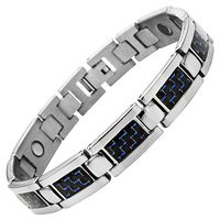 Willis Judd Blue Carbon Fiber Titanium Magnetic Bracelet Size Adjusting Tool and Gift Box Included