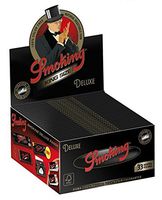 1 Smoking Brand Deluxe Ultra FIne King Size Cigarette Rolling Papers Packs (33 Leaves/Pack) + Beamer Smoke Sticker. for Legal Smoking Herbs, Rolling Tobacco, Herbal Mixes, Rollers, Injectors, Ryo,Myo