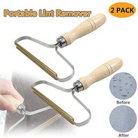 Portable Lint Remover, Clothes Fuzz Shaver, Reusable Travel Wood Lint Remover Tool, Manual Fabric Shaver Lint Roller for Sweater Woven Coat by Yoruii