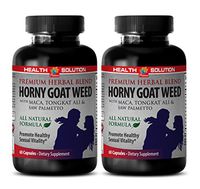 Libido Enhancer for Men and Women - Horny Goat Weed (All Natural Formula) - Horny Goat Weed arginine - 2 Bottles 120 Capsules