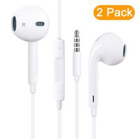 Earbuds/Earphones/Headphones, Premium in-Ear Wired Earphones with Remote & Mic Compatible Phone 6s/plus/6/5s/se/5c/Samsung/MP3(2Pack) -02