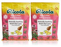 Ricola Honey Lemon Herbal Cough Suppressant Throat Drops, 45ct Bag (Pack of 2)