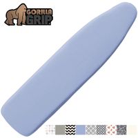Gorilla Grip Reflective Silicone Ironing Board Cover, 15x54, Fits Large and Standard Boards, Pads Resist Scorching and Staining, Elastic Edge Covers, Thick Padding, No Fasteners Needed, Blue
