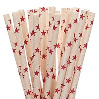 Red Star Paper Straws (25)
