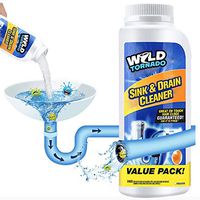 Gyrategirl Powerful Sink and Drain Cleaner Openers, Toilet Sewer Dredging Pipe Chemical Powder Agent Stain Removing for Kitchen Bathroom 110g