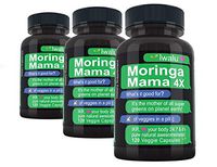 Moringa Extract Powdered Greens Capsules: 4X Nutrition of Leaf Moringa Capsules, Healhy Immune System Supplements Boost Powder Superfood Vegan B Supplement, Pre Workout for Women Weight Loss - 3 Pack