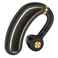Wireless Bluetooth V4.1 Sweat-Proof Waterproof Headset Stereo HiFi Surround Headphone Earphone Handsfree Sports Ear Wrap (Black Gold)