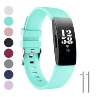 Watbro Bands Compatible with Fitbit Inspire HR/Fitbit Inspire/Fitbit Ace 2, Soft Silicone Sports Replacement Wristband, Water Resistant Fitness Straps Multi Color for Women Men Large Small