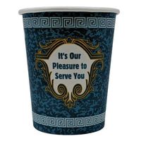 New york disposable coffee cups 10oz 50 pack classic"It's a pleasure to serve you" coffee cup design