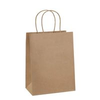 Paper Bags 8x4.25x10.5 100Pcs BagDream Gift Bags, Party Bags, Shopping Bags, Kraft Bags, Retail Bags, Party Bags, Brown Paper Bags with Handles Bulk