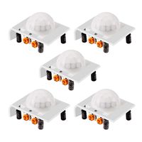 5 Pack HC-SR501 Adjustable IR Pyroelectric Infrared PIR Motion Sensor Detector PID Modules for Arduino & Raspberry Pi Projects (Green)