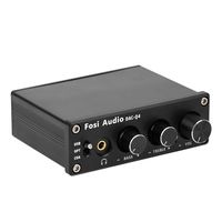 Fosi Audio Q4 - Mini Stereo DAC & Headphone Amplifier, 24-Bit/192 KHz USB/Optical/Coaxial to RCA AUX, Digital-to-Analog Audio Converter Adapter for Home/Desktop Powered/Active Speakers - Black
