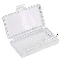 Zerone 8 AAA Battery Case Clear Plastic Battery Holder/Organizer/Container Storage Box with Hook, 5pcs