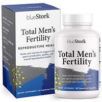 Blue Stork Total Men's Fertility: Male Fertility Support with Horny Goat Weed, Sperm Production + Reproductive Health, 60 Vegetarian Capsules