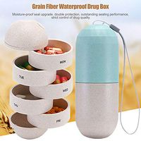 Liveday Pill Storage Box Medicine Case Small Weekly Pill Organizer 7 Day Weekly Organizer Portable Waterproof for Travel