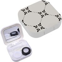 Portable Contact Lens Case Box Travel Kit Mirror + Bottle + Tweezers Container Holder [ Modern Stylish ]