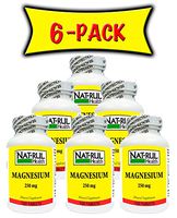 NAT-rul Magnesium 250mg 100 Tablets - 6 Pack