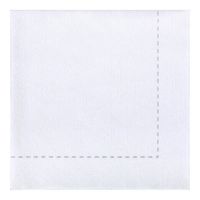 Hoffmaster 257006 Bello Lino Stitch Printed Disposable Dinner Napkin, 15.5" x 15.5", White with Stitch Print (Pack of 600)