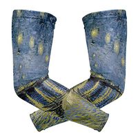 LEVEIS Van Gogh's Starry Night Arm Sleeves UV Protection for Men Women Sunblock Protective Gloves Running Golf Cycling Driving Long Arm Cover 1 Pair