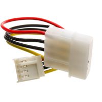ACL 6 Inch 4 Pin Molex to Floppy Power Cable (5.25 inch Male to 3.5 inch Female)