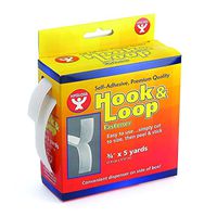 Hygloss HYG45105BN Self-Adhesive Hook & Loop Fastener Roll, 3/4" x 5 yds, Pack of 2