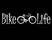 CCI Bike Life Bicycle Decal Vinyl Sticker|Cars Trucks Vans Walls Laptop| White |7.5 x 2 in|CCI1151