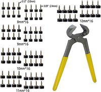 Xiboya textile 7" Heel Caps Remove Plier and 40 Pairs High Heel Replacement Tips (5 Different Sizes, 2 Different Pins Diamete)