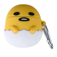 SosoJustgo2 Airpods Pro Protective Case, 3D Cute Cartoon Silicone Storage Case Shockproof Cover Protective Charging Case for Airpods Pro(Lazy Egg Style)