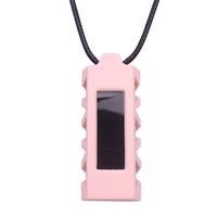 Happy Hours - Silicone Holder Necklace for Fitbit Alta / Replacement Wristband Accessory(Pink)
