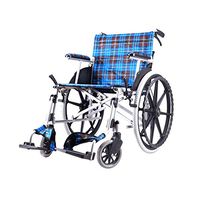 Oceanindw Portable Wheelchair - Lightweight Self Propelled Transport Chair with Dual Brake System and Stab-Resistant tire, Backrest Foldable, 45-cm Wide seat