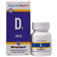 Superior Source, MicroLingual, D3, 400 IU, 100 Tablets - 2pc