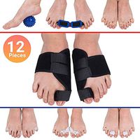 Toe Separator, 12 Packs Hallux Valgus Correction Set Toe Care Toe Separator Silicone Aligner