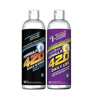 Formula 420 Perfect Pair : 1 Bottle Formula 420 Soak-N-Rinse 16 oz & 1 Bottle Formula 420 Daily Use Concentrated 16oz. Makes 32oz. Glass, Pyrex, Metal and Ceramic Cleaner (2 Bottles Total)