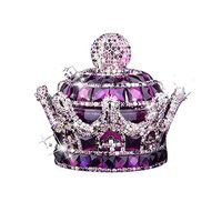 60ml Crystal Crown Car Home Office Air Freshener Perfume Fragrance Bottle Purple