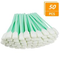 SAKOLLA 50pcs 5" Long Foam Tip Cleaning Swabs Sponge Stick for Solvent Format Inkjet Printer Head,Optical Lens,Guns,Roland Optical Equipment Cleaning Solvent Resistance