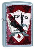 Zippo Vintage Shield Pocket Lighter, Street Chrome