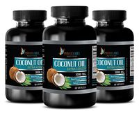 Weight Loss and Energy Pills - Extra Virgin - Coconut Oil 3000mg - Coconut Oil Extra Virgin Pills - 3 Bottles 180 Softgels