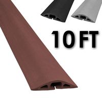 Electriduct D-2 Rubber Duct Cord Cover - 10 Feet Brown Floor Cable Protector