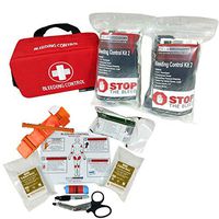 Stop The Bleed Dual Kit - Public Access for Bleeding Control IFAK, Sized to Fit in an AED Cabinet Red Case with Two Complete Modules from The Rescue Essentials Brand