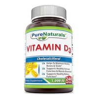 Pure Naturals Vitamin D3 1000 Iu Softgels, 240 Count