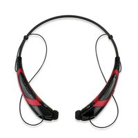 HCDjgh Bluetooth Earphones with Microphone Beats, Hanging Neck Sports Metal Ear Shell Super On-Ear Headphones ♫(Red)